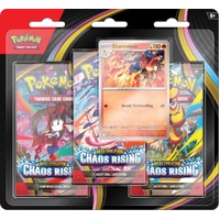 PREORDER Pokemon TCG Mega Evolutions 4 Chaos Rising 3 Booster Blister