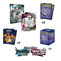 Pokemon TCG - Black Bolt & White Flare Binder Collection Box X Accesory BUNDLE