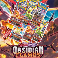 Pokemon TCG Scarlet & Violet 3 Obsidian Flames 6 Booster Pack Bundle