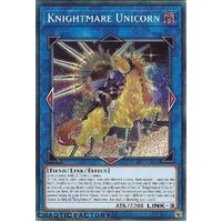 RA01-EN043 Knightmare Unicorn (alternate art) Secret Rare 1st Edition NM