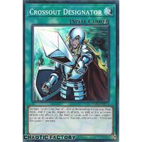 RA02-EN063 Crossout Designator Super Rare 1st Edition NM