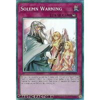 Collector's Rare RA02-EN078 Solemn Warning 1st Edition NM