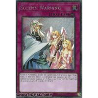 Platinum Secret Rare RA02-EN078 Solemn Warning 1st Edition NM