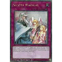 Quarter Century Secret Rare RA02-EN078 Solemn Warning 1st Edition NM