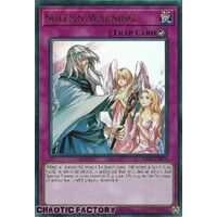 RA02-EN078 Solemn Warning Ultra Rare 1st Edition NM