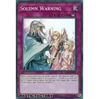 RA02-EN078 Solemn Warning Super Rare 1st Edition NM
