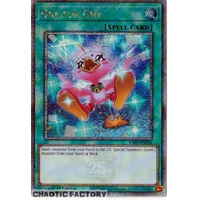 RA03-EN056 One for One (alternate artwork) Quarter Century Secret Rare 1st Edition NM