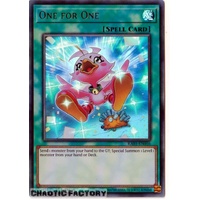 RA03-EN056 One for One (alternate artwork) Ultra Rare 1st Edition NM