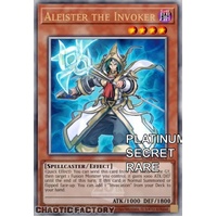 RA04-EN024 Aleister the Invoker ALT ART Platinum Secret Rare 1st Edition NM