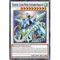 RA04-EN059 Crystal Clear Wing Synchro Dragon Platinum Secret Rare 1st Edition NM