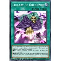 RA04-EN085 Lullaby of Obedience Platinum Secret Rare 1st Edition NM