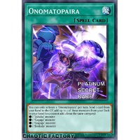 RA04-EN089 Onomatopaira Platinum Secret Rare 1st Edition NM