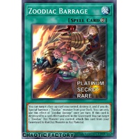 RA04-EN091 Zoodiac Barrage Platinum Secret Rare 1st Edition NM