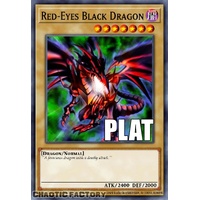 RA04-EN109 Red-Eyes Black Dragon SD1 ART Platinum Secret Rare 1st Edition NM