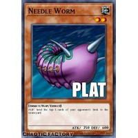 RA04-EN112 Needle Worm Platinum Secret Rare 1st Edition NM