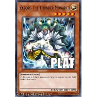 RA04-EN125 Zaborg the Thunder Monarch Platinum Secret Rare 1st Edition NM