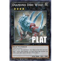RA04-EN200 Diamond Dire Wolf Platinum Secret Rare 1st Edition NM