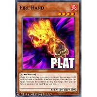 RA04-EN224 Fire Hand Platinum Secret Rare 1st Edition NM