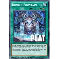 RA04-EN296 Runick Fountain Platinum Secret Rare 1st Edition NM