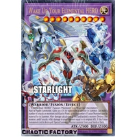 RA05-EN142 Wake Up Your Elemental HERO (extended art) Starlight rare 1st Edition NM