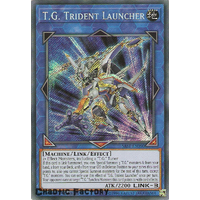 Yuigoh SAST-EN050 T.G. Trident Launcher Secret Rare 1st Edition NM