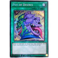 YuGiOh Pot of Desires - TDIL-EN066 - Secret Rare Unlimited Edition NM