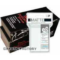 60 Small Pro Matte White Deck Protector Card Sleeves Ultra Pro Display Box