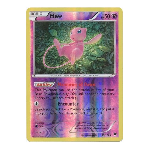 Mew - 29/124 - Rare Reverse Holo NM