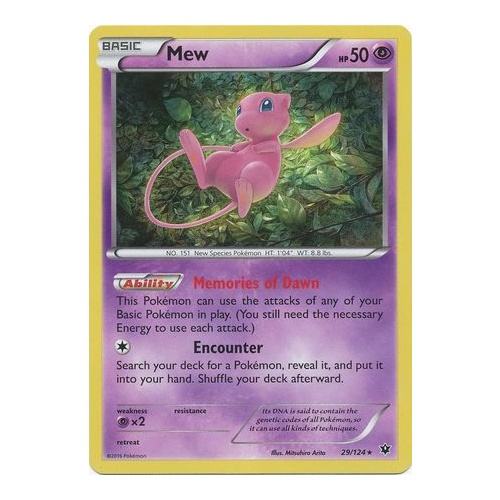Pokemon TCG Mew - 29/124 - Holo Rare NM