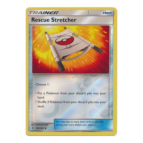 Pokemon TCG Rescue Stretcher - 130/145 - Uncommon Reverse Holo - Sun & Moon: Guardians Rising