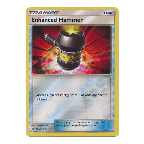Pokemon TCG Enhanced Hammer - 124/145 - Uncommon Reverse Holo - Sun & Moon: Guardians Rising