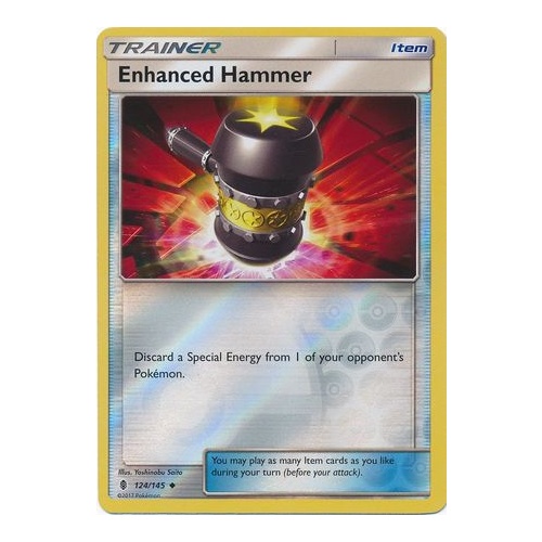 Pokemon TCG Enhanced Hammer - 124/145 - Uncommon Reverse Holo - Sun & Moon: Guardians Rising