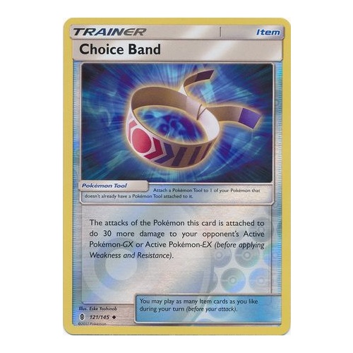 Pokemon TCG Choice Band - 121/145 - Uncommon Reverse Holo - Sun & Moon: Guardians Rising