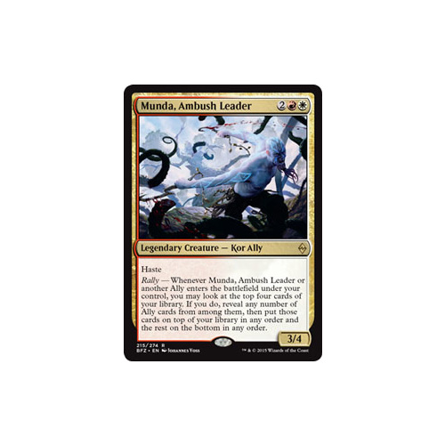 MTG Munda, Ambush Leader Legendary Creature - 215/274 BFZ