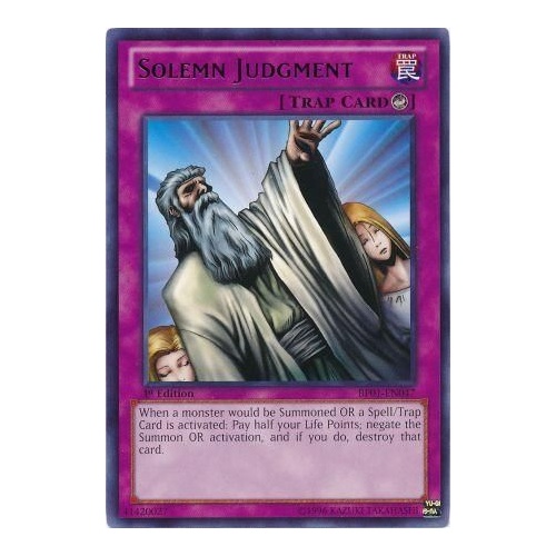  Solemn Judgment Black rare 1st edition BP01-EN047