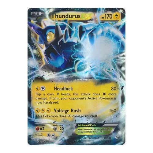 Thundurus EX - 26/108 - Ultra Rare