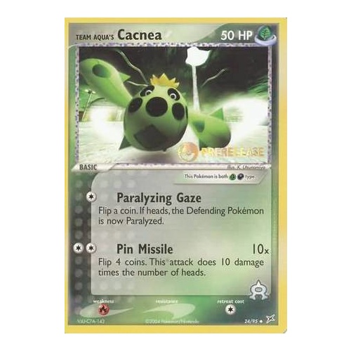 Team Aqua's Cacnea - 24/95 - Pre-Release Promo