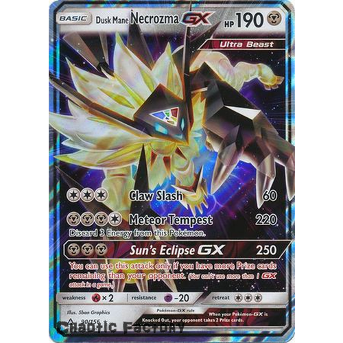 Pokemon TCG Dusk Mane Necrozma GX - 90/156 - Ultra Rare NM