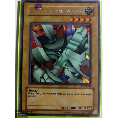  Card - Alpha the Magnet Warrior DOR-E001 Secret Rare LP