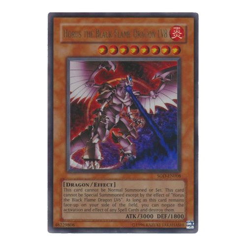 Horus the Black Flame Dragon LV8 - SOD-EN008 - Ultra Rare Unlimited