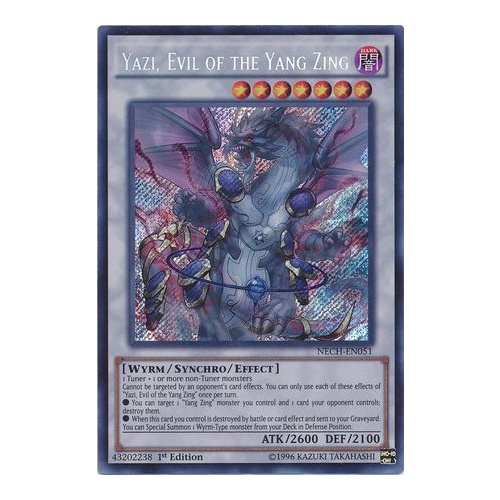  NECH-EN051 Yazi, Evil of the Yang Zing Secret Rare 1st Edition US print