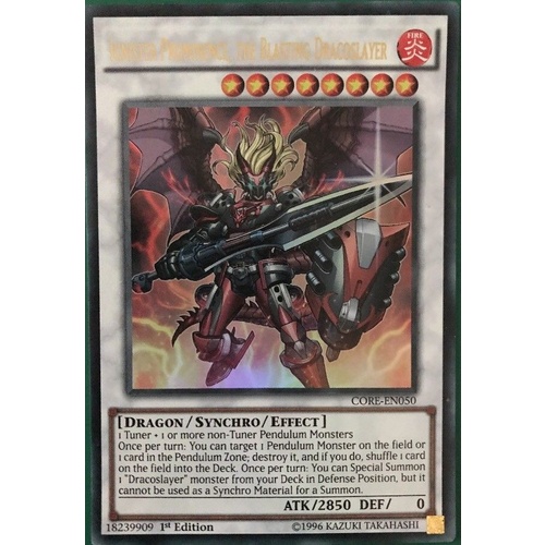 Ignister Prominence, the Blasting Dracoslayer - CORE-EN050 - Ultra Rare 1st Ed NM