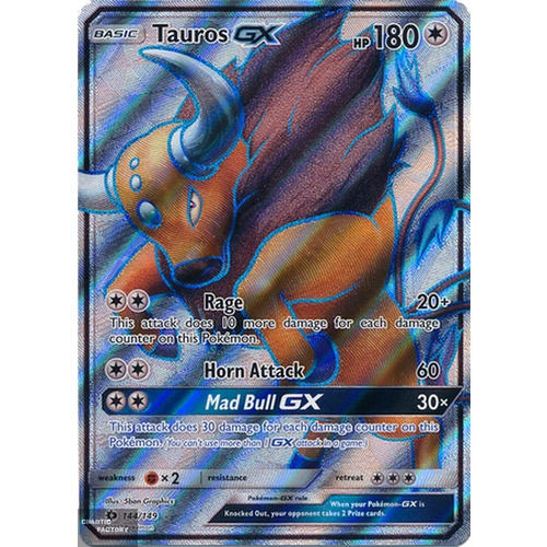 Pokemon Tauros GX - 144/149 - Full Art Ultra Rare NM