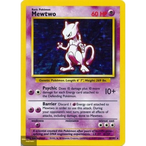 Pokemon Mewtwo - 10/102 - Holo Unlimited MP