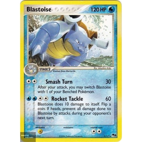 Pokemon Blastoise - 1/17 - Rare NM