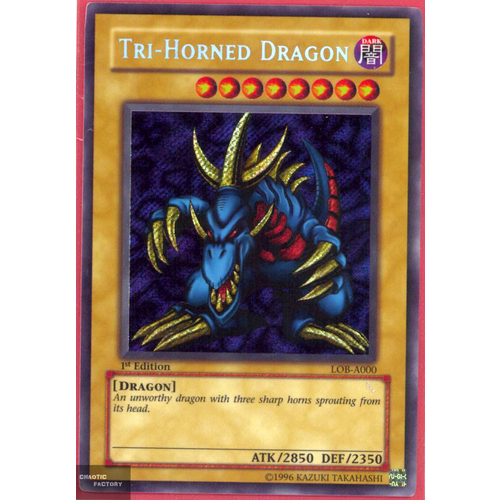 Tri-Horned Dragon - LOB-A000 - Secret Rare 1st Edition NM