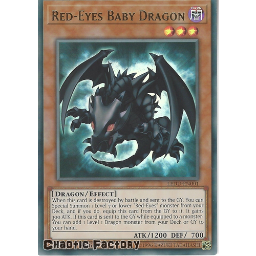 Red-Eyes Baby Dragon LEDU-EN001 ultra rare 1st edition NM