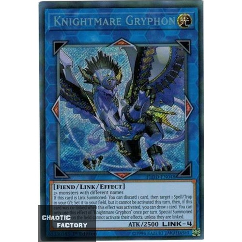 FLOD-EN048 Knightmare Gryphon Secret Rare UNL Edition NM