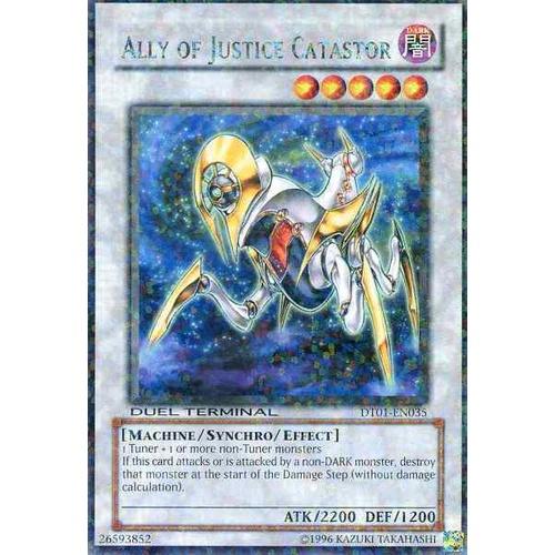 Ally of Justice Catastor DT01-EN035 Duel Terminal 1 NM Duel Terminal Rare Parallel Rare