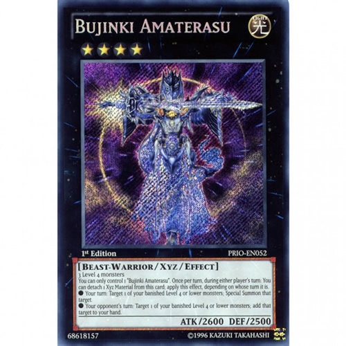 Yugioh Bujinki Amaterasu - PRIO-EN052 - Secret Rare 1st Edition NM